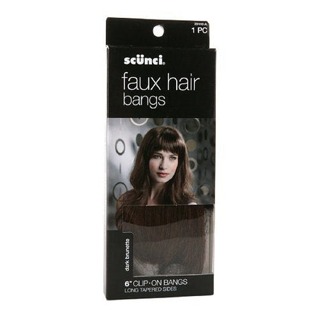 Scunci Faux Hair Bangs, Clip On Bangs, 6 inch, Dark Brunette 1 ea Find Your New Look Today!