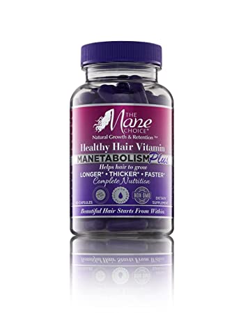The Mane Choice MANETABOLISM Plus Healthy Hair Growth Vitamins - Complete Nutrition Supplements for Longer, Thicker and Healthier Hair (60 Capsules) Find Your New Look Today!